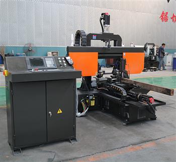 GZK200S平豎兩切帶鋸床：鋸切鋼軌的全能利器