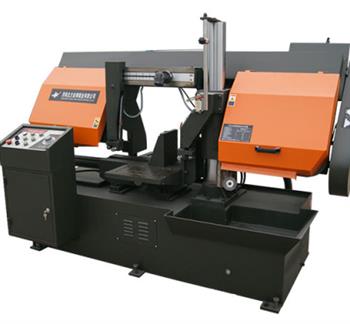 金萬(wàn)鋒臥式帶鋸床，被廣泛使用